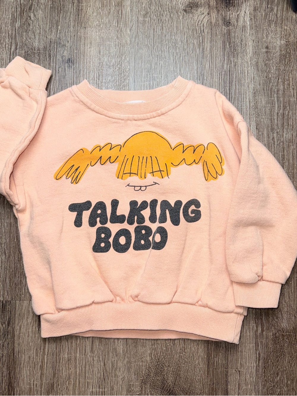 Bobo Choses Peach Sweatshirt with Graphic size 2